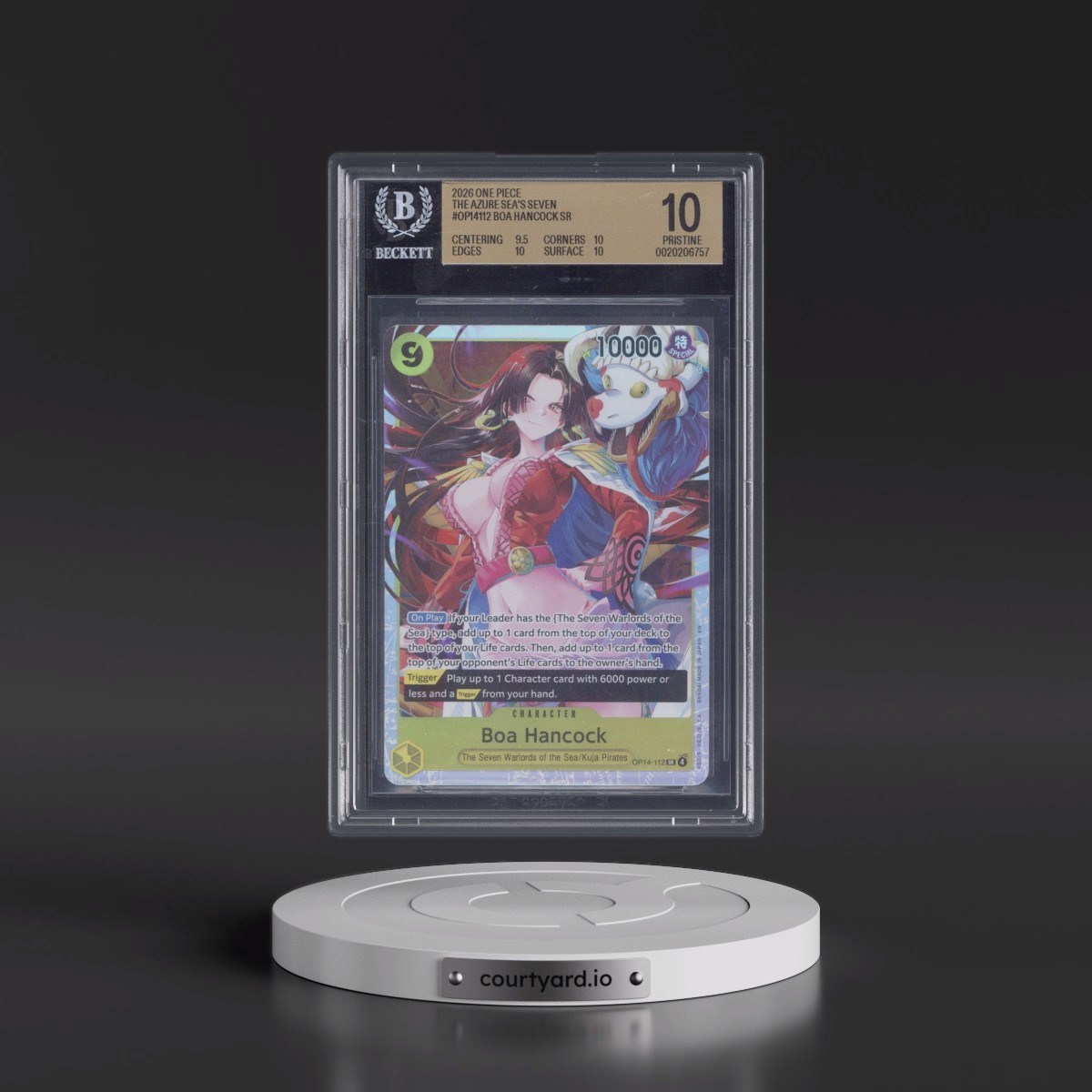 2026 The Azure Sea's Seven (OP14-EB04) - English Boa Hancock #112 BGS 10