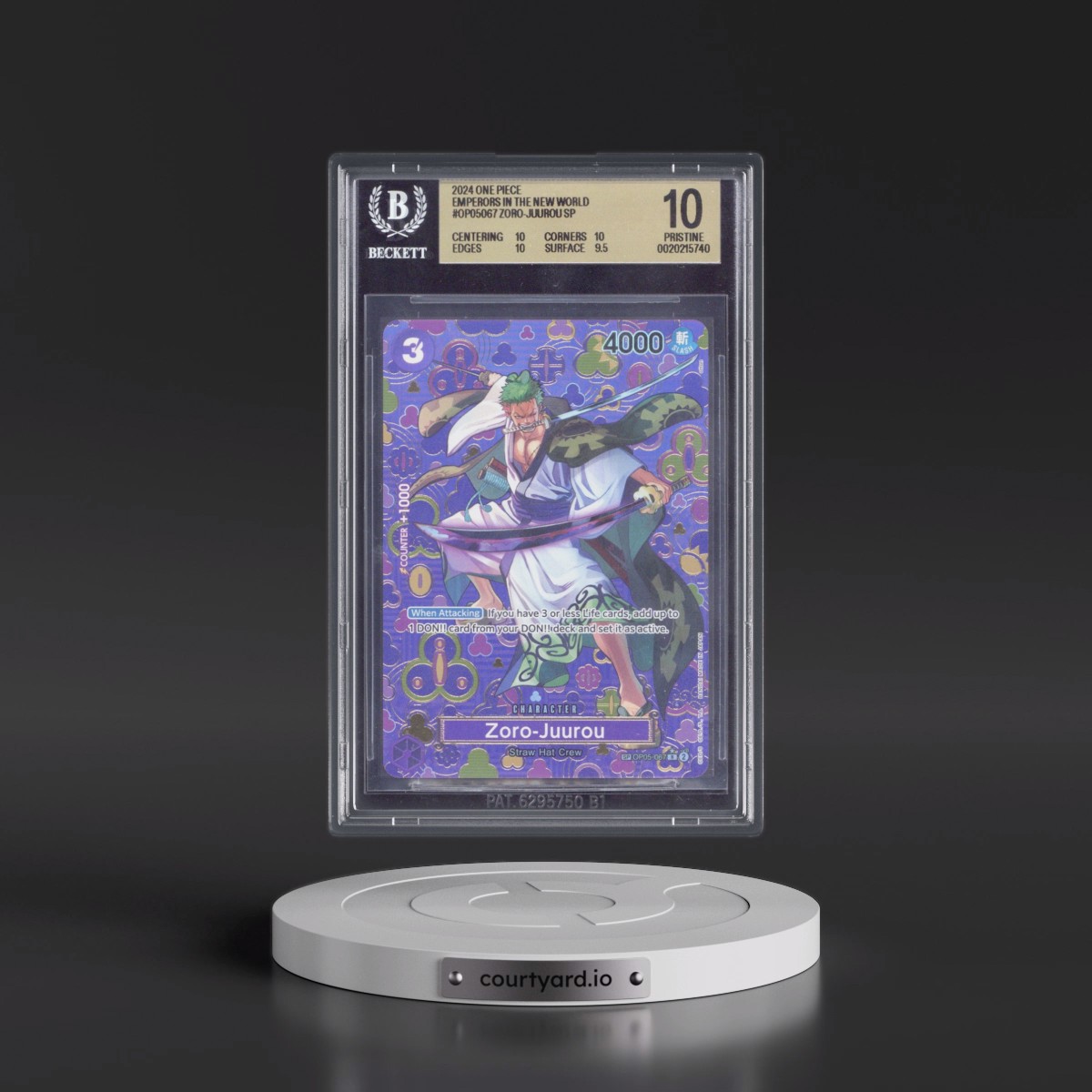 2024 Emperors in the New World (OP09) - English #067 Zoro-Juurou - SP Ver. (SP next to number) (BGS 10 PRISTINE)