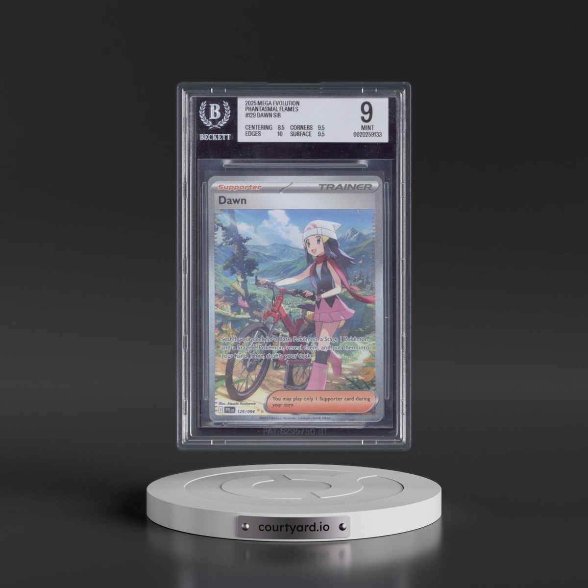 2025 Phantasmal Flames - PFL EN #129 Dawn - Special Illustration Rare (Holo) (BGS 9 MINT)