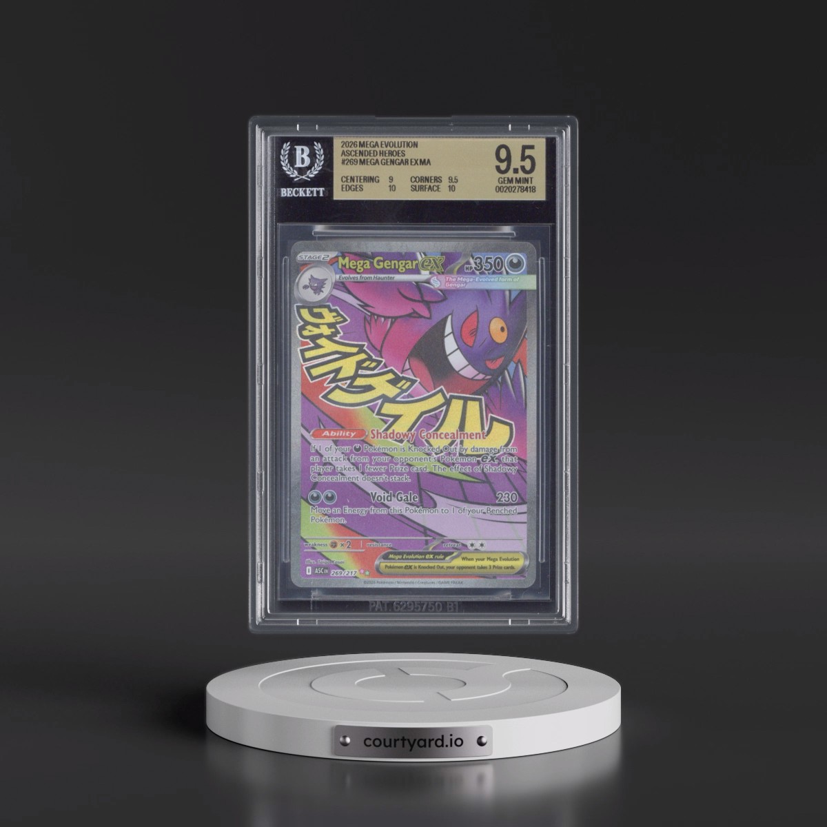 2026 Ascended Heroes - ASC EN #269 Mega Gengar ex - Mega Attack Rare Holo (BGS 9.5 GEM MINT)