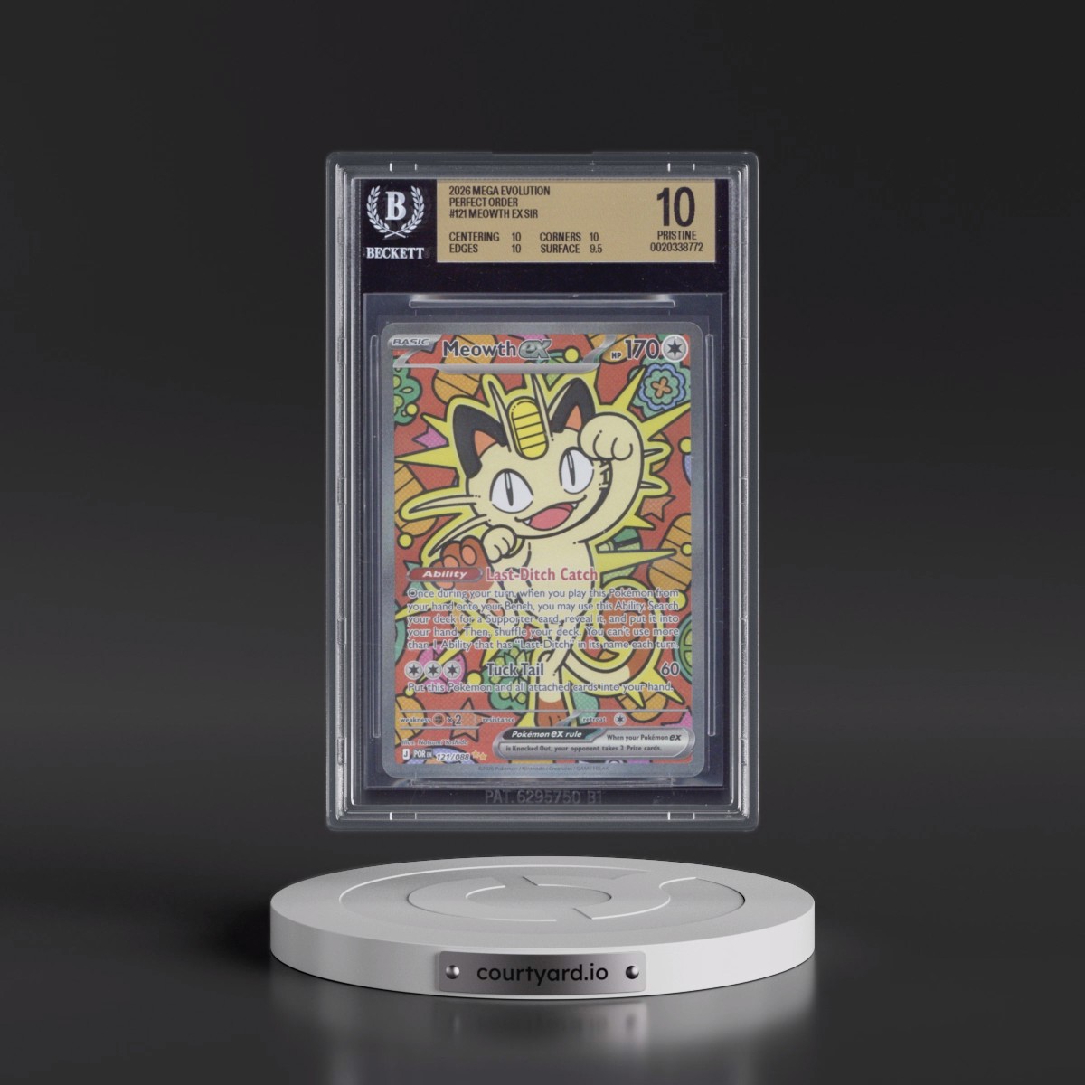 2026 Perfect Order - POR EN #121 Meowth ex - Special Illustration Rare (Holo) (BGS 10 PRISTINE)