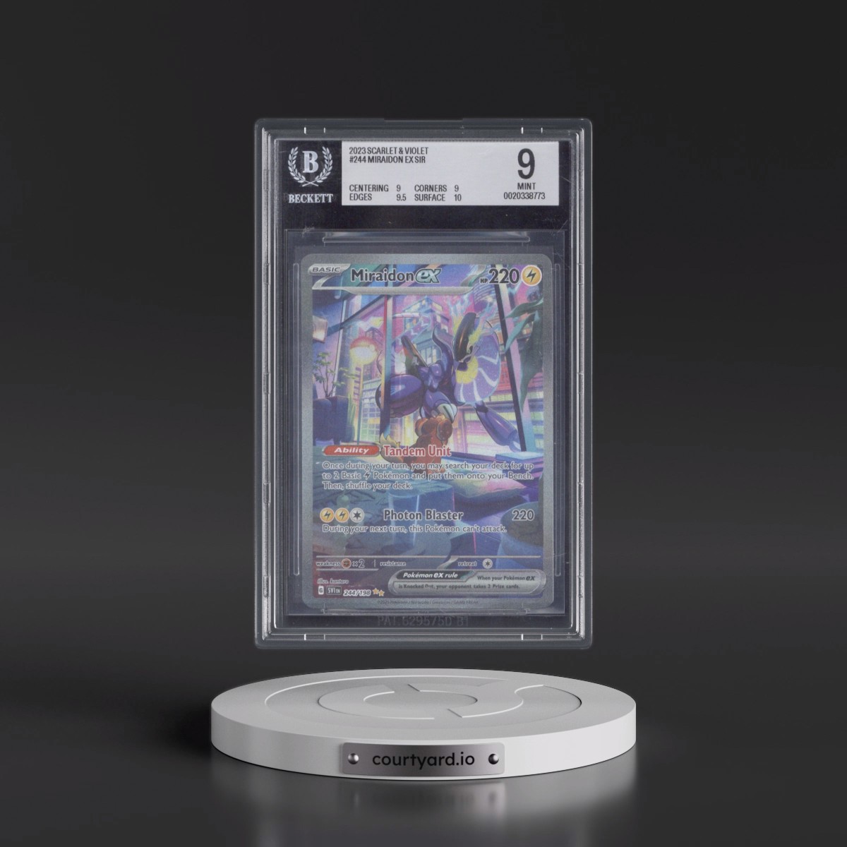 2023 Scarlet & Violet #244 Miraidon ex - Special Illustration Rare (Holo) (BGS 9 MINT)