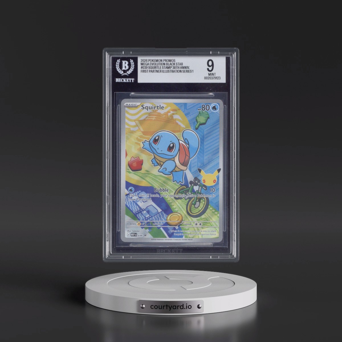2025 Black Star Promos - Mega Evolution MEP EN Squirtle - First Partner Illustration Collection Series 1 (Holo) #039 BGS 9