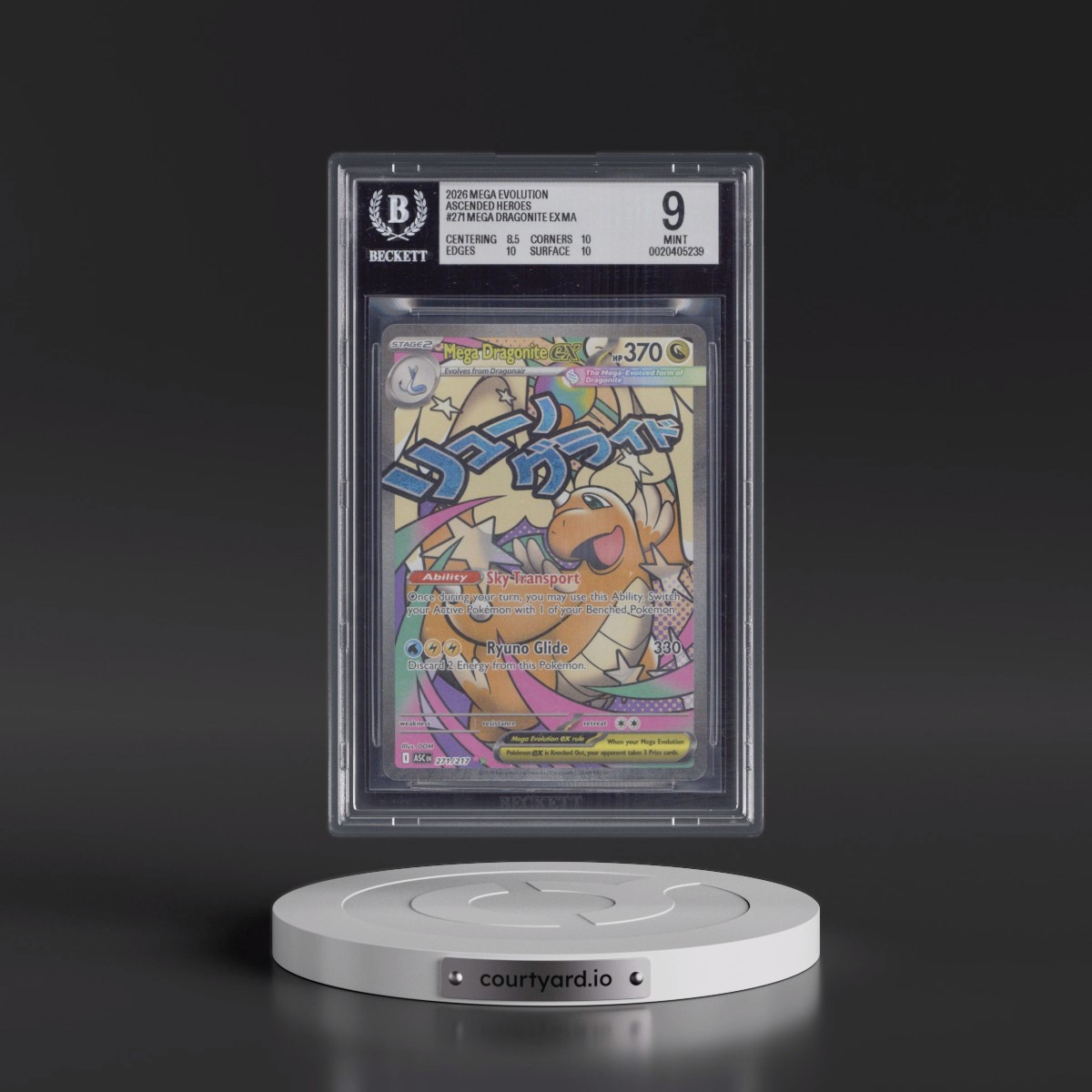 2026 Ascended Heroes - ASC EN #271 Mega Dragonite ex - Mega Attack Rare Holo (BGS 9 MINT)