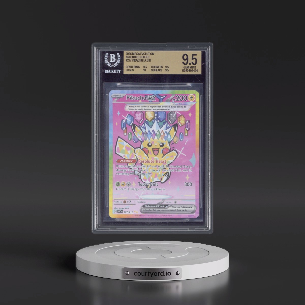 2026 Ascended Heroes - ASC EN #277 Pikachu ex - Special Illustration Rare (Holo) (BGS 9.5 GEM MINT)