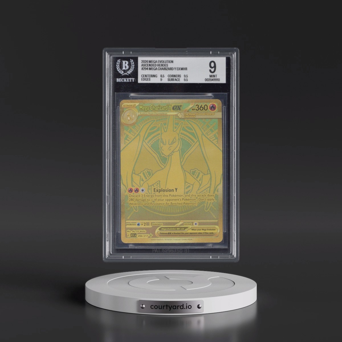 2026 Ascended Heroes - ASC EN #294 Mega Charizard Y ex - Mega Hyper Rare Holo (BGS 9 MINT)