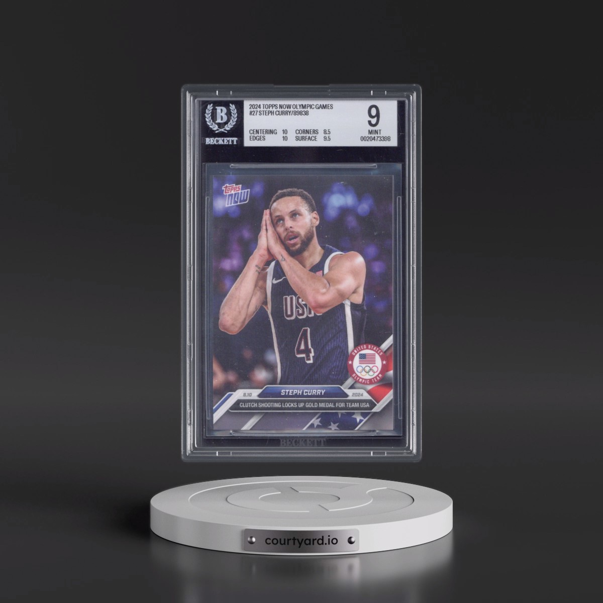 2024 Topps Now Olympic Games #27 Steph Curry (BGS 9 MINT)