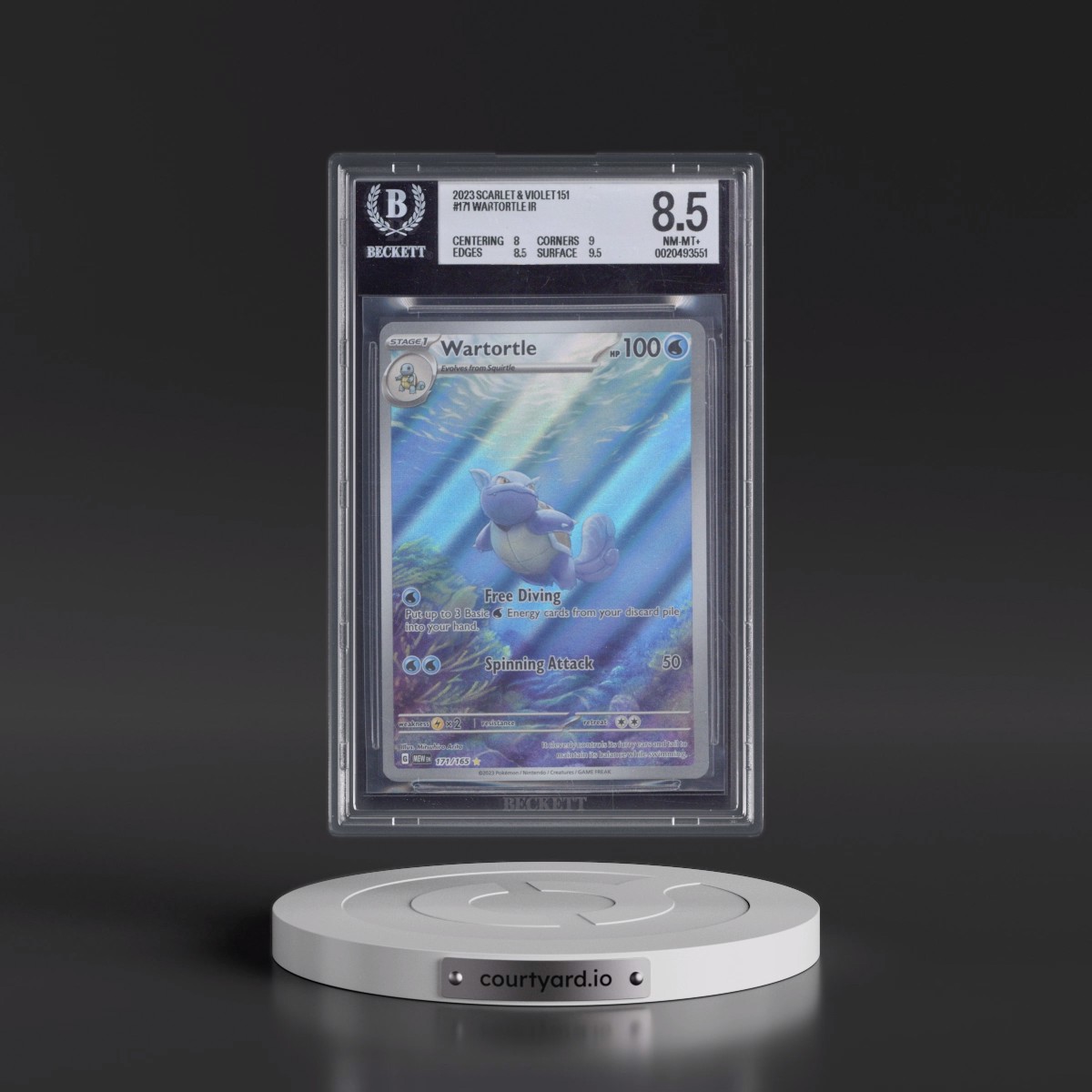 2023 Scarlet & Violet 151 - MEW EN Wartortle - Illustration Rare Holo #171 BGS 8.5