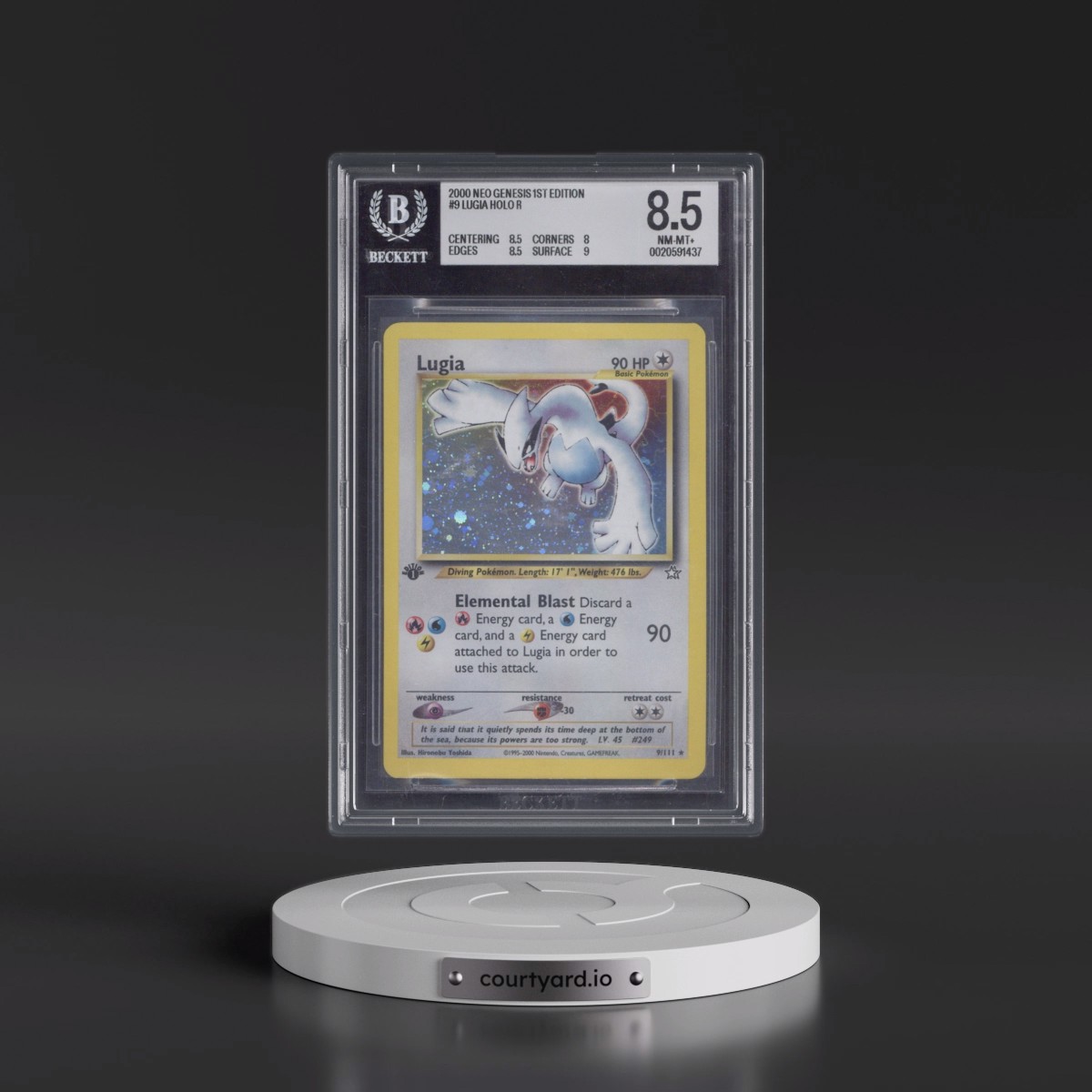 2000 Neo Genesis Lugia - 1st Edition Holo #9 BGS 8.5