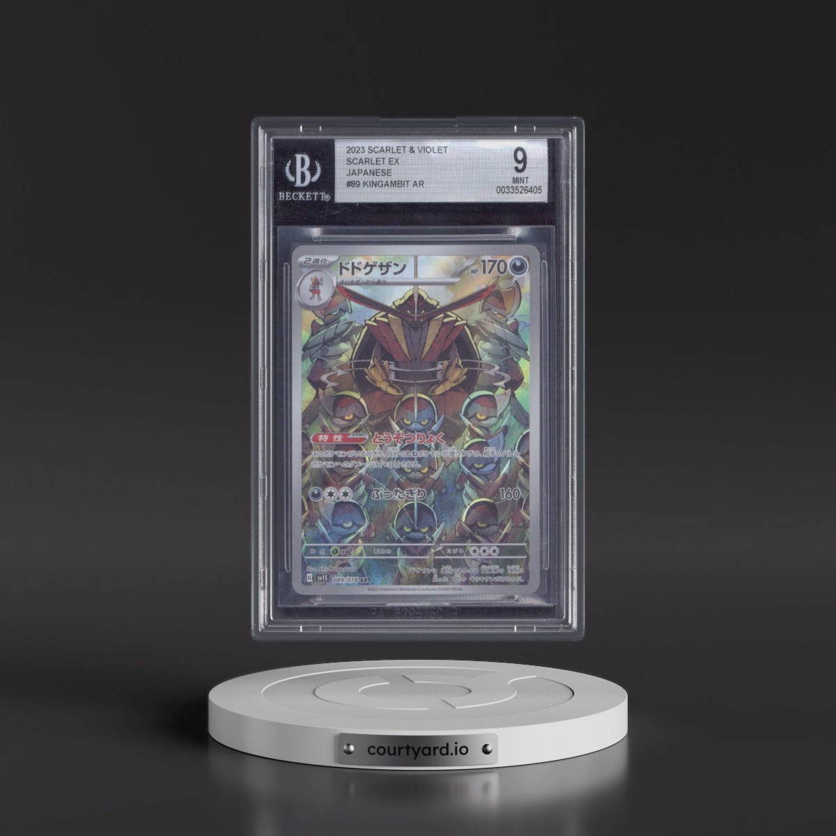 2023 Scarlet ex #089 Kingambit - Art Rare Holo (BGS 9 MINT)