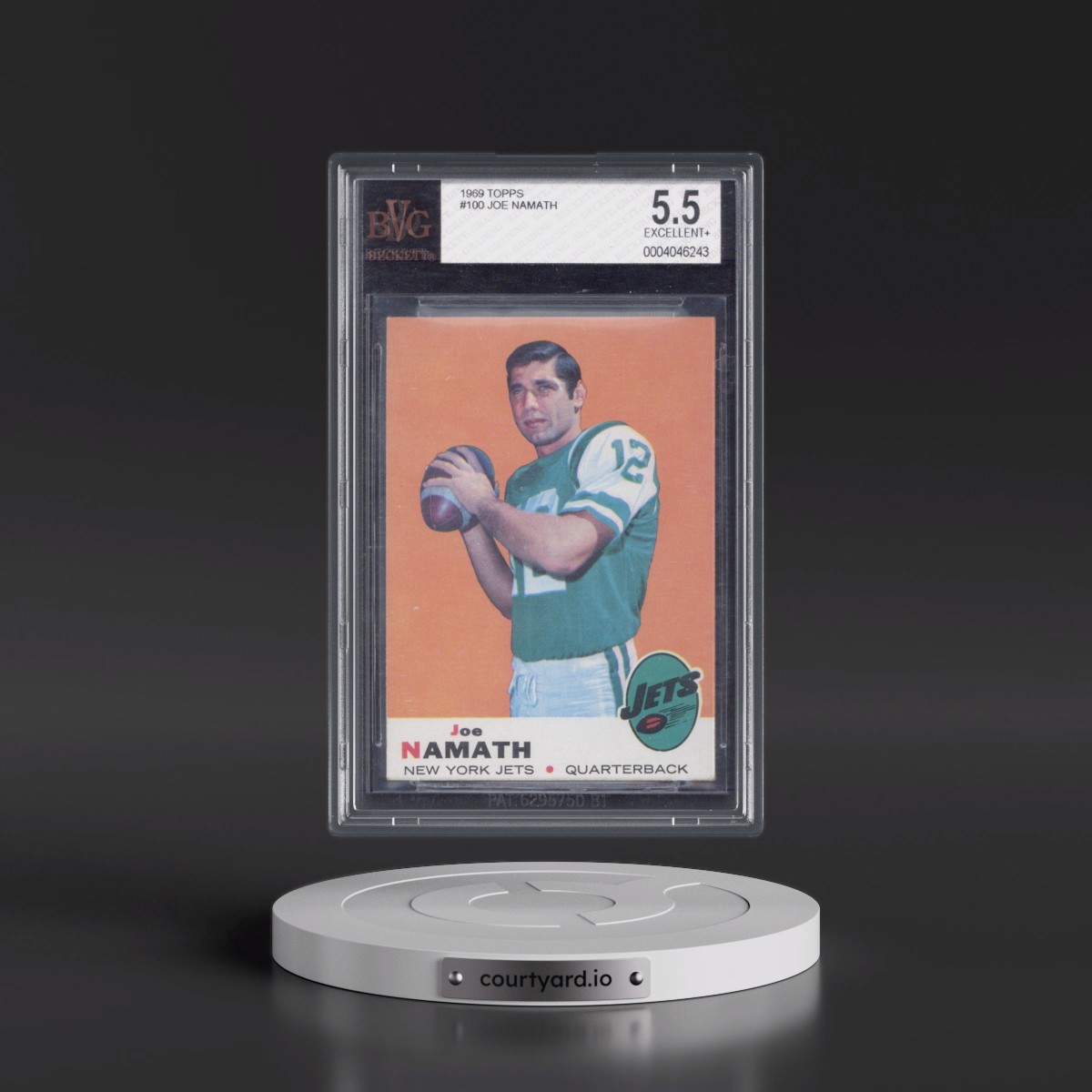 1969 Topps #100 Joe Namath (BVG 5.5 EX+)