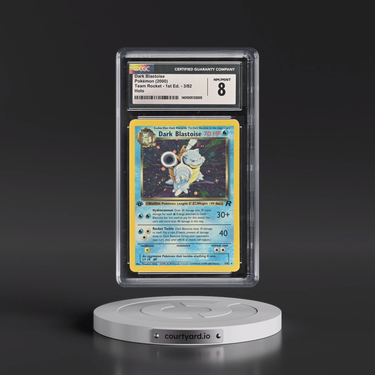 2000 Team Rocket #3/82 Dark Blastoise - 1st Edition Holo (CGC 8 NM-MT)