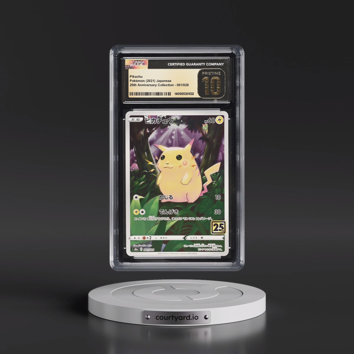 2021 25th Anniversary Collection Pikachu - Holo #001/028 CGC 10
