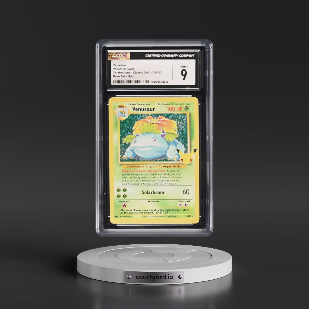 2021 Celebrations - Classic Collection #15/102 Venusaur - Base Set Holo (CGC 9 MINT)