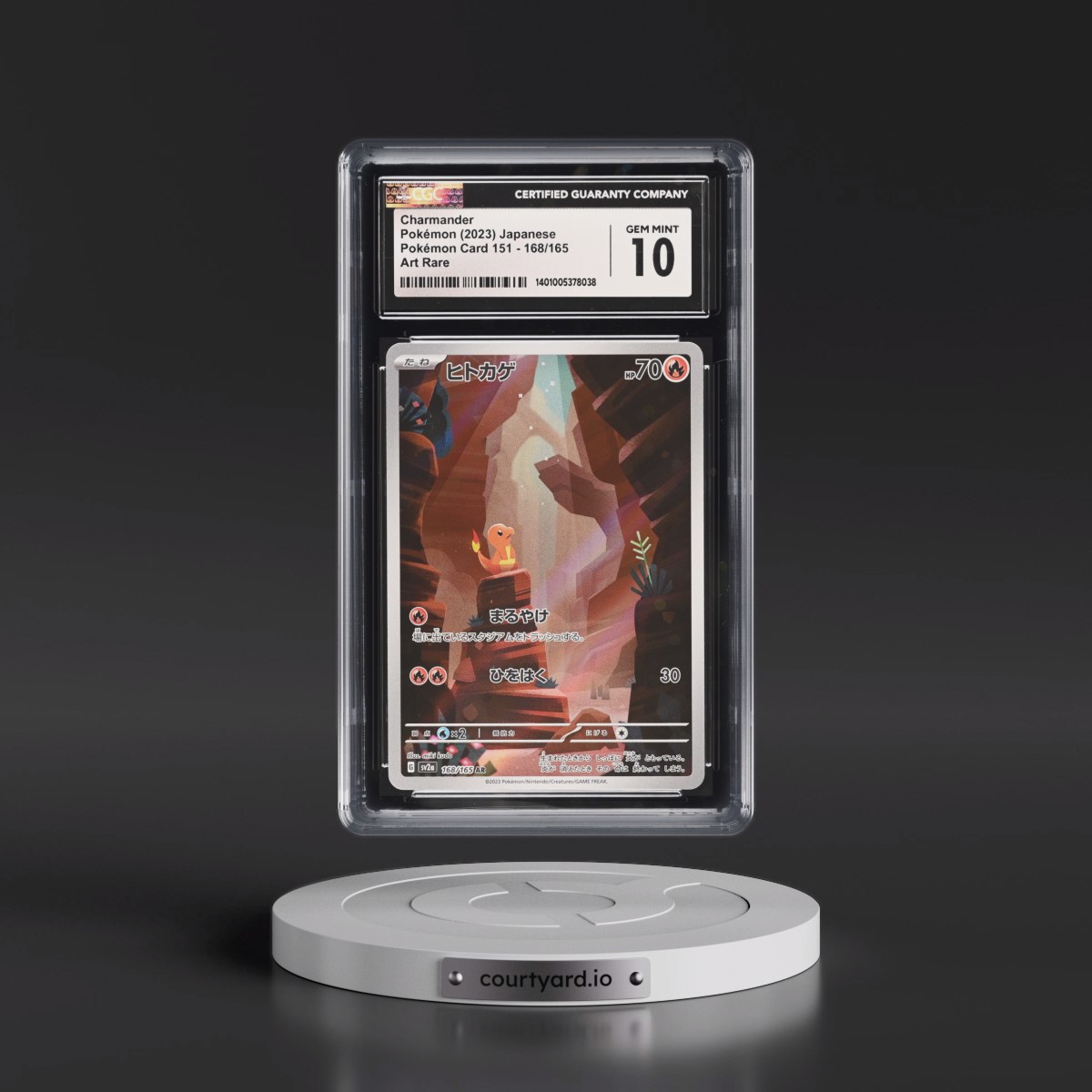 2023 Pokémon Card 151 #168/165 Charmander - Art Rare Holo (CGC 10 GEM MINT)