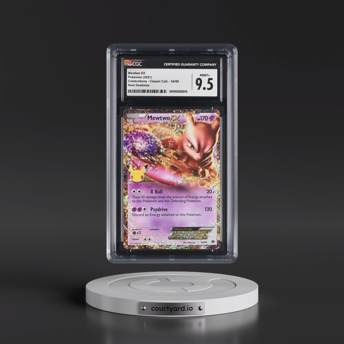 2021 Celebrations - Classic Collection #54/99 Mewtwo EX - Next Destinies Holo (CGC 9.5 MINT+)