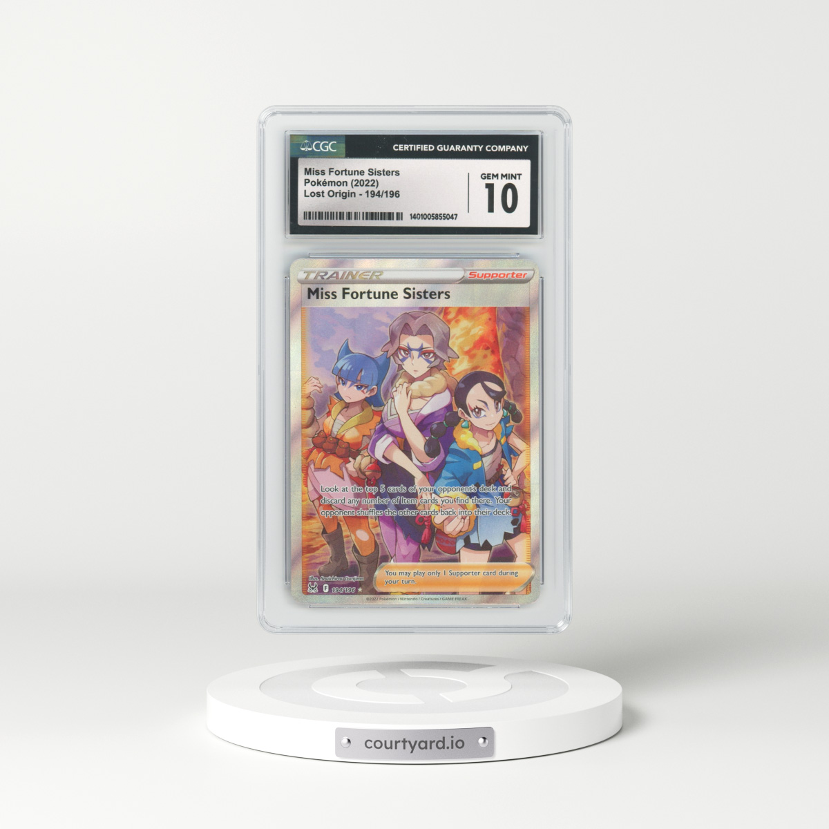 2022 Lost Origin #194 Miss Fortune Sisters - Full Art Holo (CGC 10 GEM MINT)