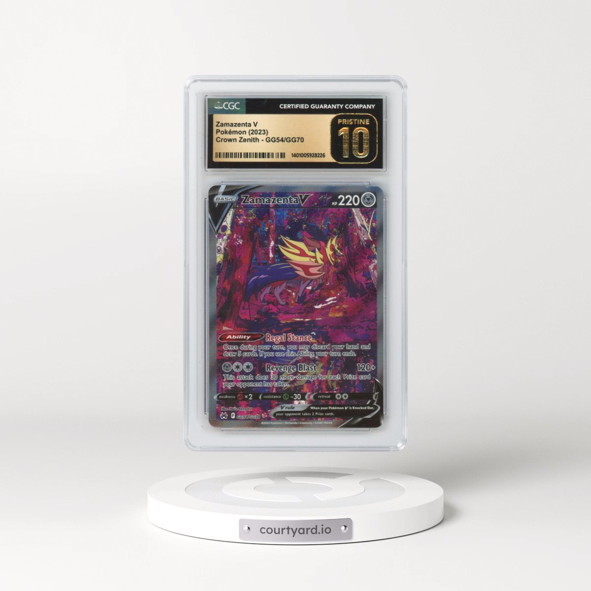 2022 Crown Zenith #GG54/GG70 Zamazenta V - Holo (CGC 10 PRISTINE)