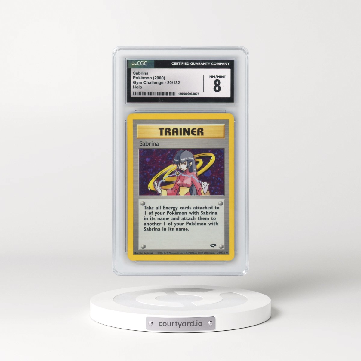 2000 Gym Challenge #20/132 Sabrina - Holo (CGC 8 NM-MT)