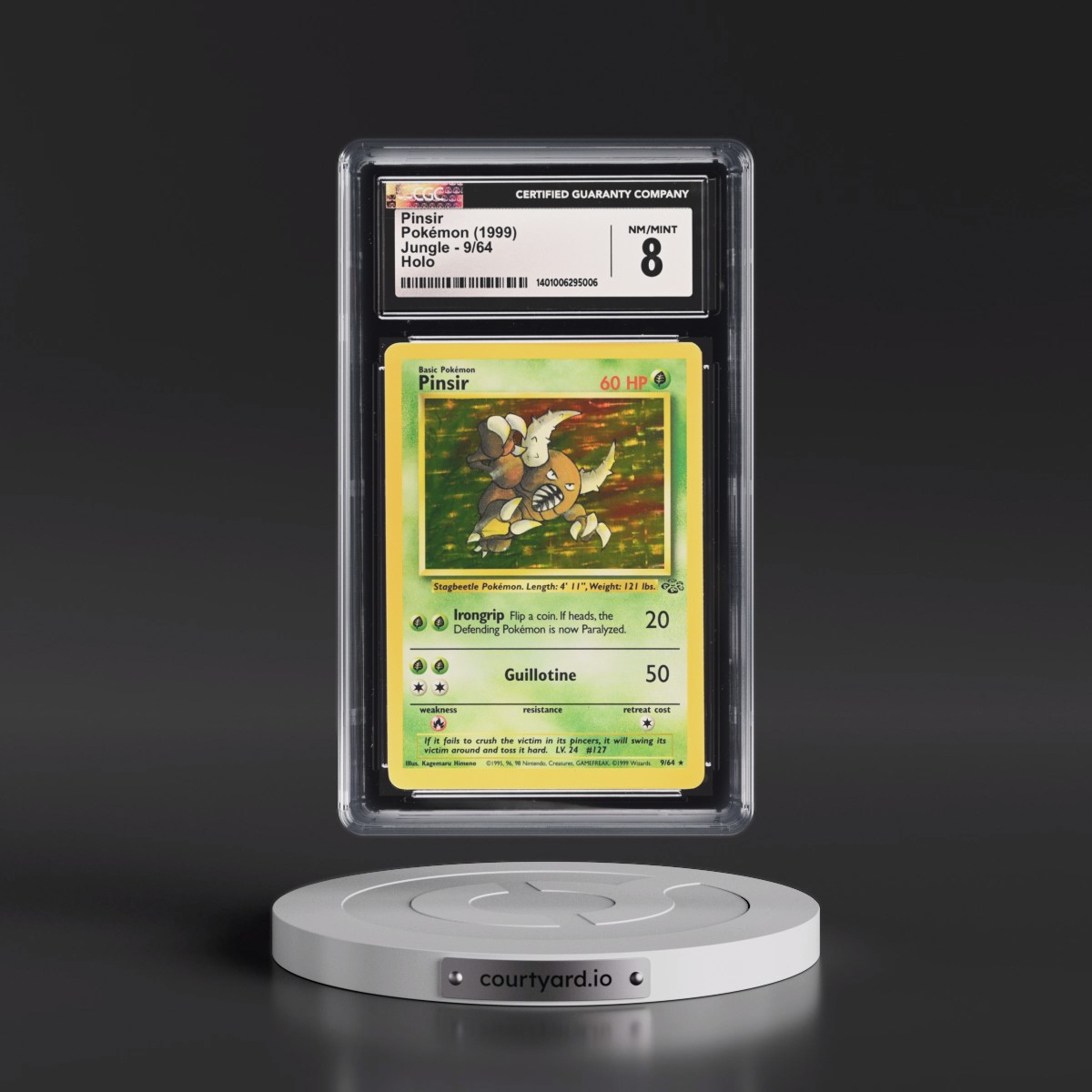 1999 Jungle Pinsir - Holo #9/64 CGC 8