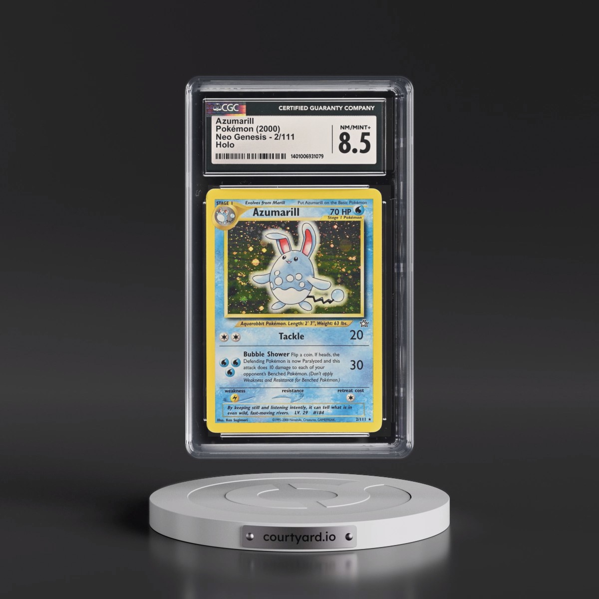 2000 Neo Genesis #2/111 Azumarill - Holo (CGC 8.5 NM-MT+)