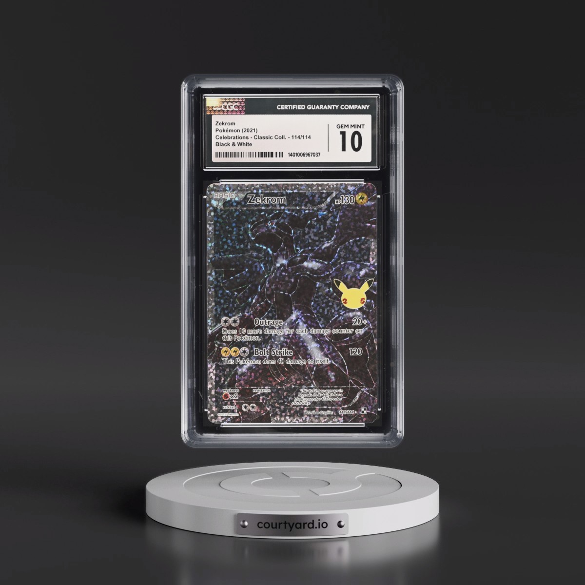 2021 Celebrations - Classic Collection #114/114 Zekrom - Black & White Holo (CGC 10 GEM MINT)