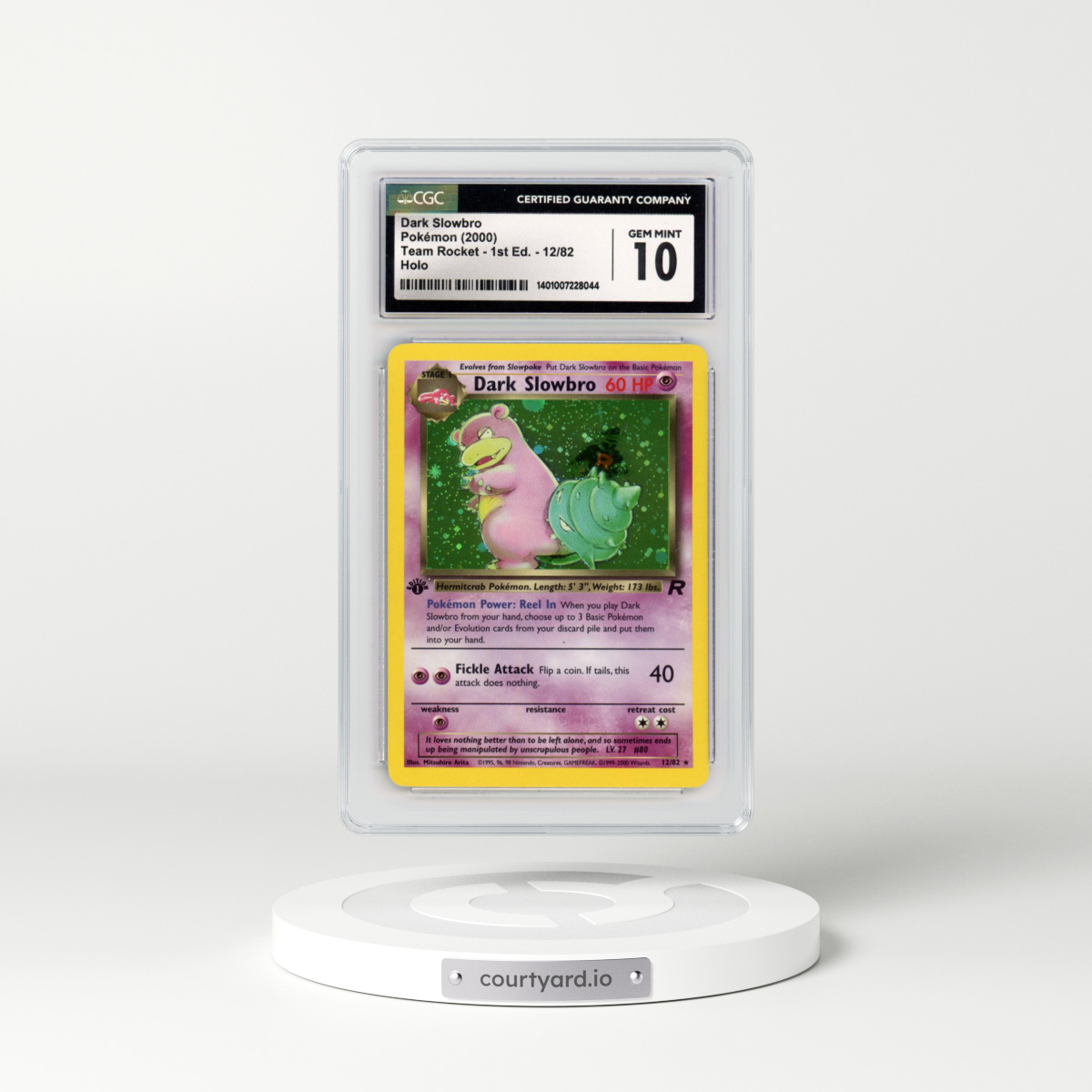2000 Team Rocket #12/82 Dark Slowbro - 1st Edition Holo (CGC 10 GEM MINT)