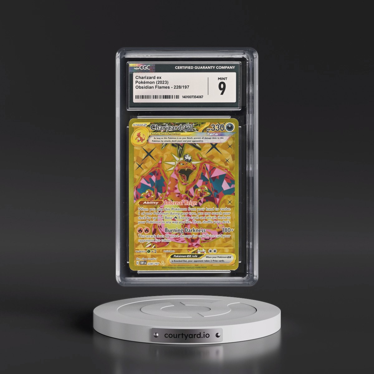 2023 Obsidian Flames - OBF EN #228/197 Charizard ex - Hyper Rare Holo (CGC 9 MINT)