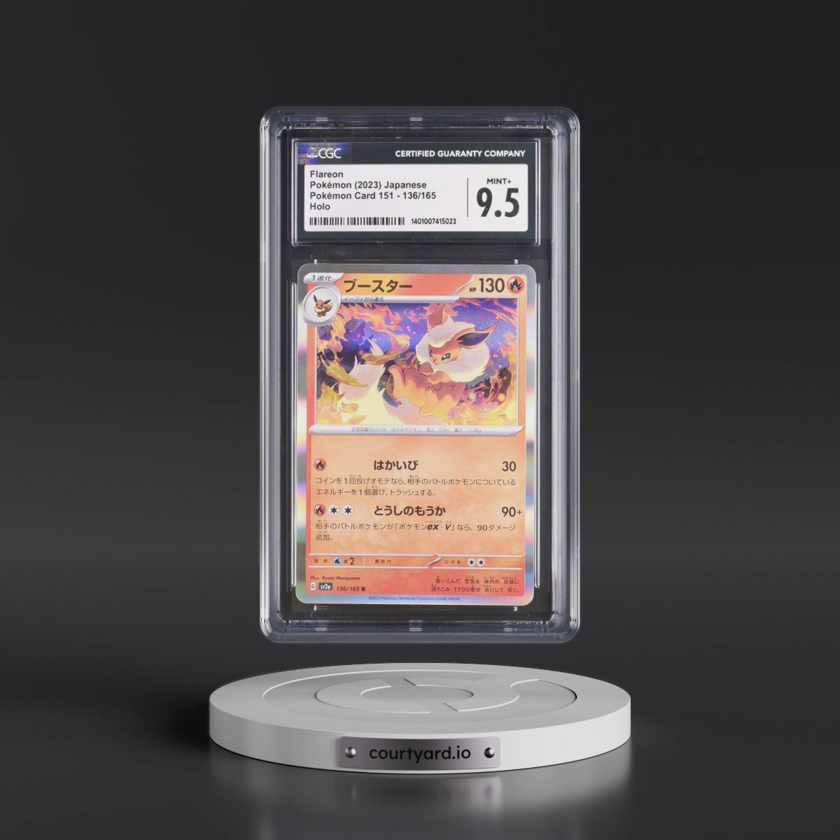 2023 Pokémon Card 151 Flareon - Holo #136/165 CGC 9.5