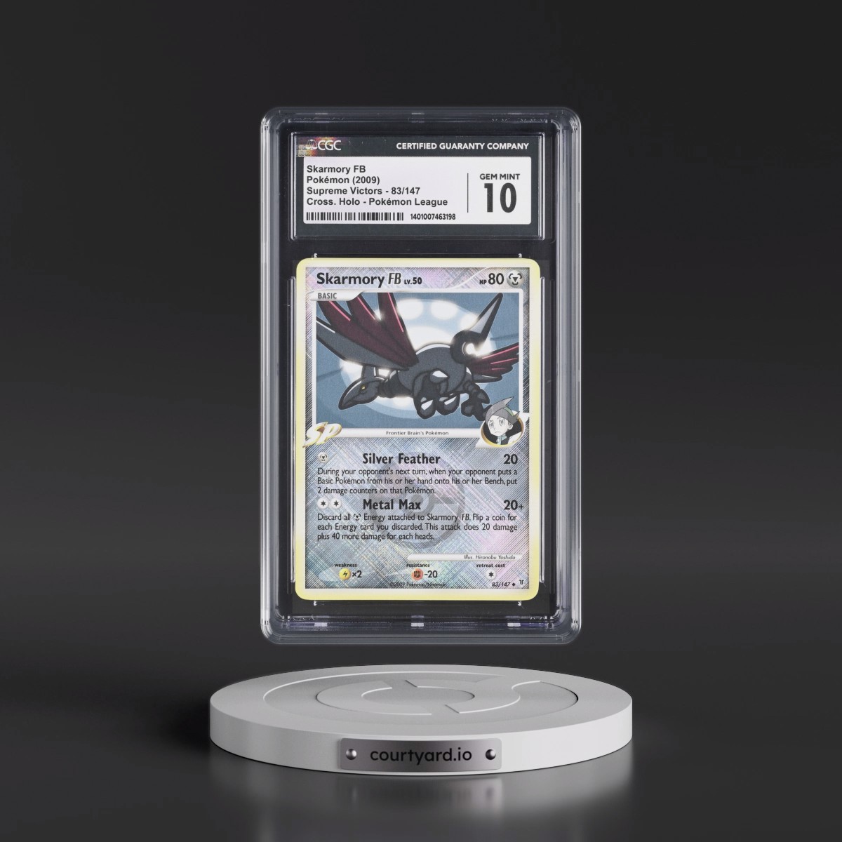 2009 Supreme Victors #83/147 Skarmory FB - Pokémon League (Crosshatch Holo) (CGC 10 GEM MINT)