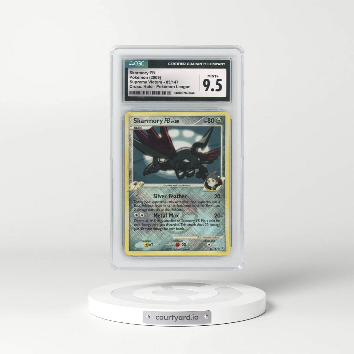 2009 Supreme Victors #83/147 Skarmory FB - Crosshatch Holo (Cross. Holo) Pokémon League (CGC 9.5 MINT+)