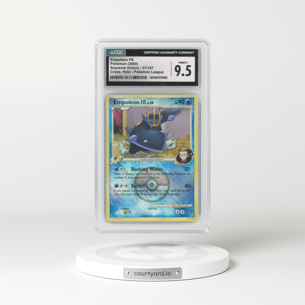 2009 Platinum - Supreme Victors #27 Empoleon FB - Holo Crosshatch Holo (CGC 9.5 MINT+)