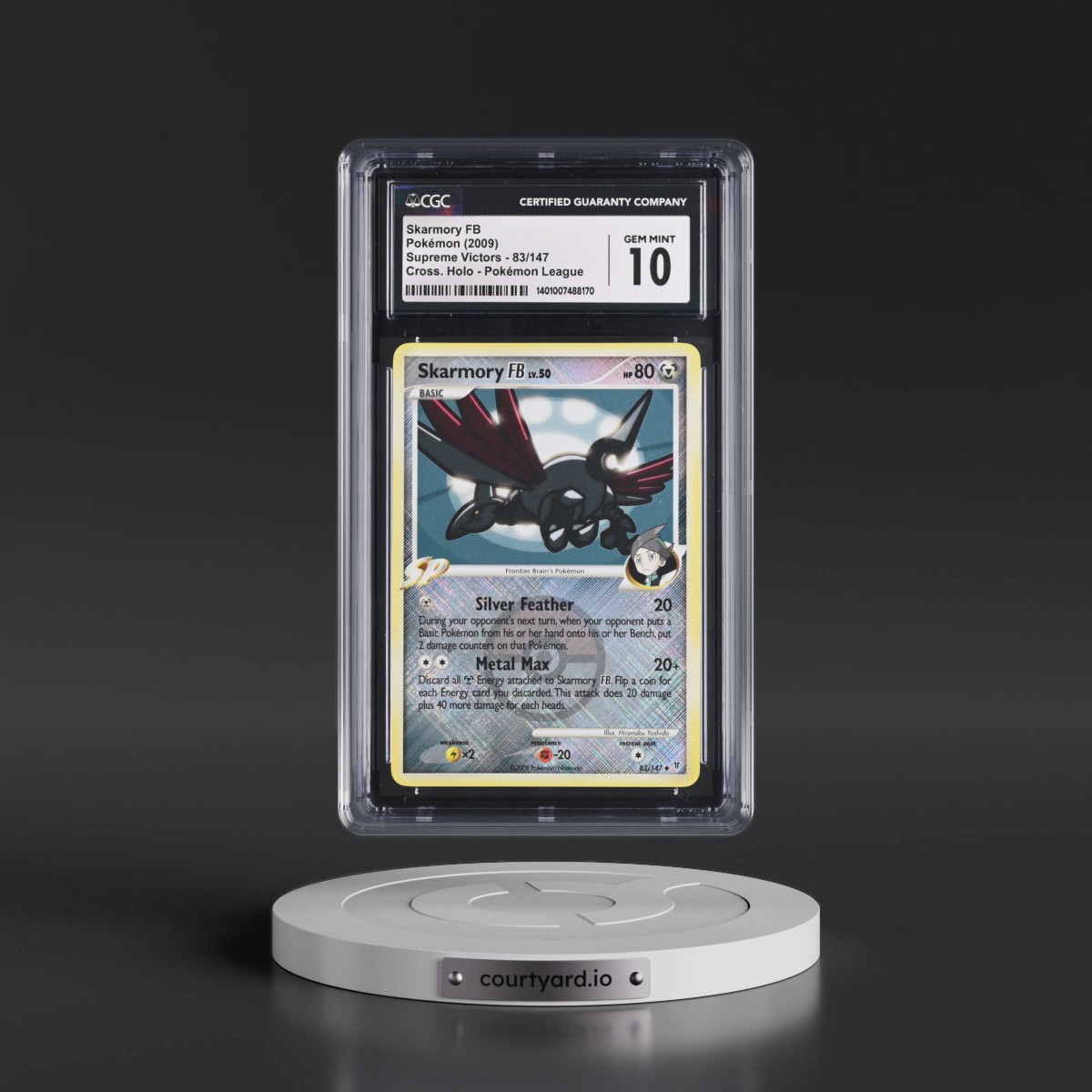 2009 Supreme Victors #83/147 Skarmory FB - Pokémon League (Crosshatch Holo) (CGC 10 GEM MINT)