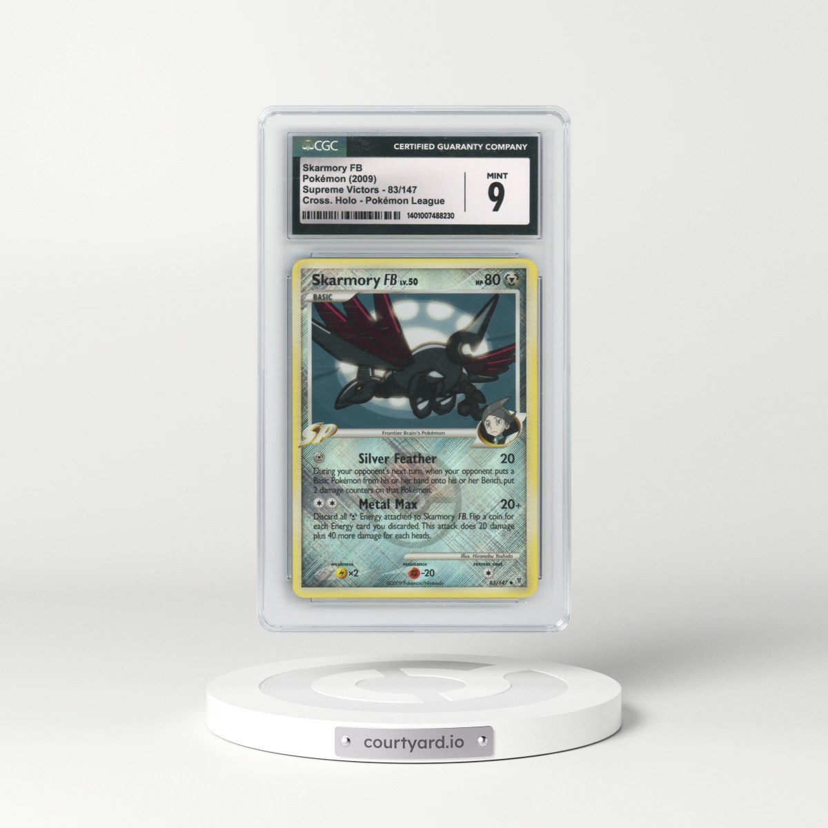 2009 Supreme Victors #83/147 Skarmory FB - Crosshatch Holo (Cross. Holo) Pokémon League (CGC 9 MINT)