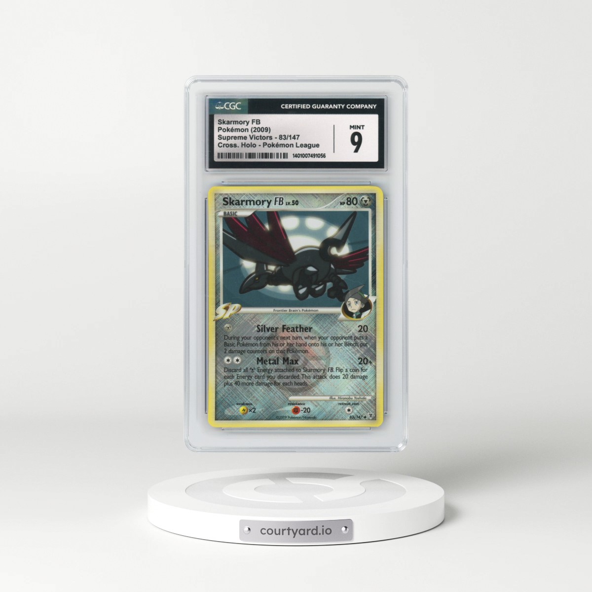 2009 Supreme Victors #83/147 Skarmory FB - Crosshatch Holo (Cross. Holo) Pokémon League (CGC 9 MINT)