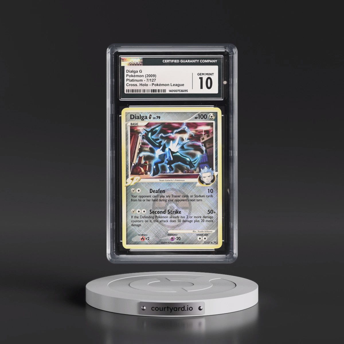 2009 Platinum #7/127 Dialga G - Pokémon League (Crosshatch Holo) (CGC 10 GEM MINT)