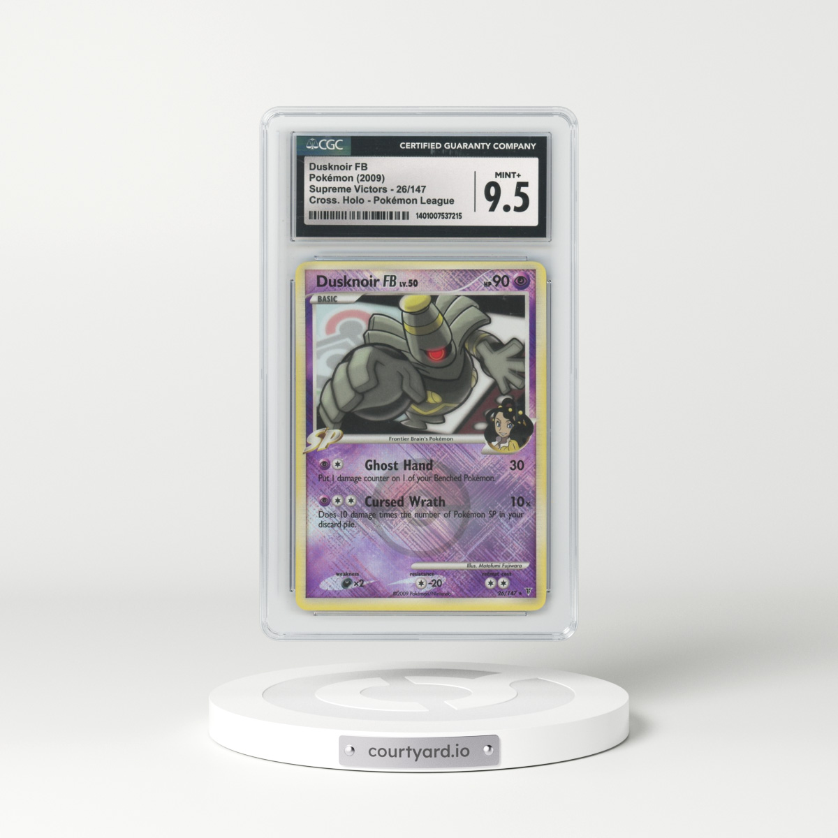 2009 Platinum - Supreme Victors #26 Dusknoir FB - Holo Crosshatch Holo (CGC 9.5 MINT+)