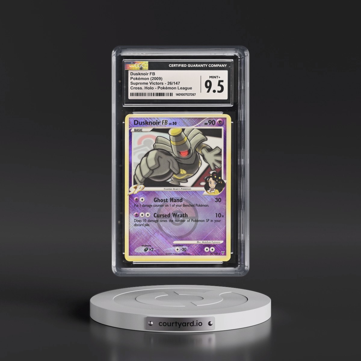 2009 Supreme Victors #26/147 Dusknoir FB - Pokémon League (Crosshatch Holo) (CGC 9.5 MINT+)
