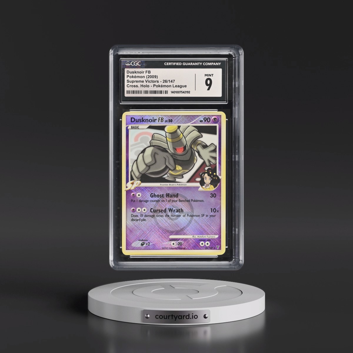 2009 Supreme Victors #26/147 Dusknoir FB - Pokémon League Crosshatch Holo (Cross. Holo) (CGC 9 MINT)