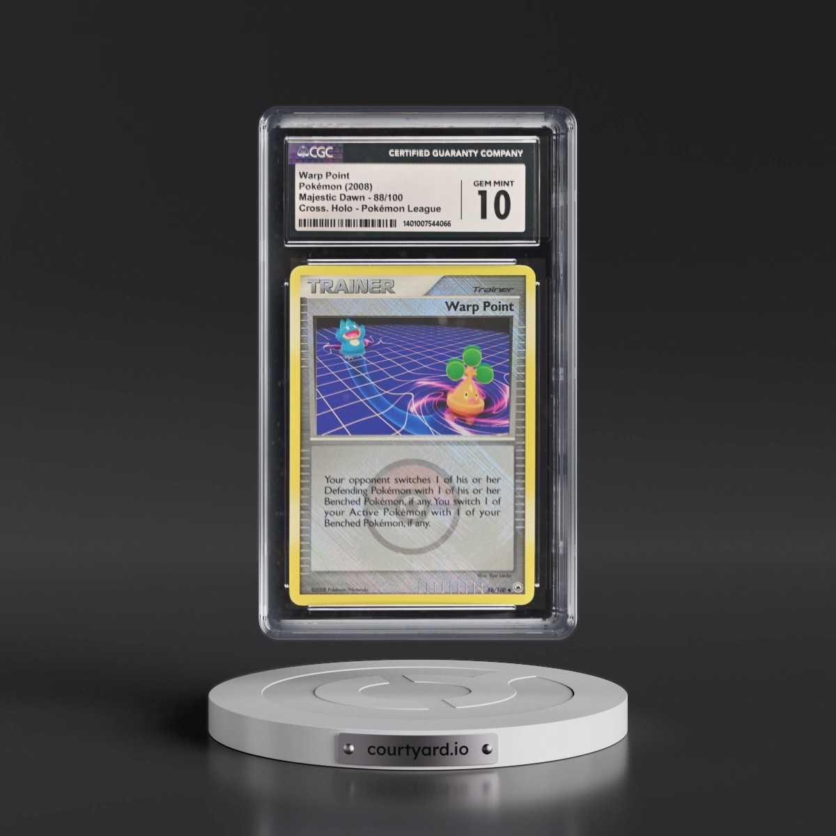 2008 Majestic Dawn #88/100 Warp Point - Pokémon League Crosshatch Holo (Cross. Holo) (CGC 10 GEM MINT)
