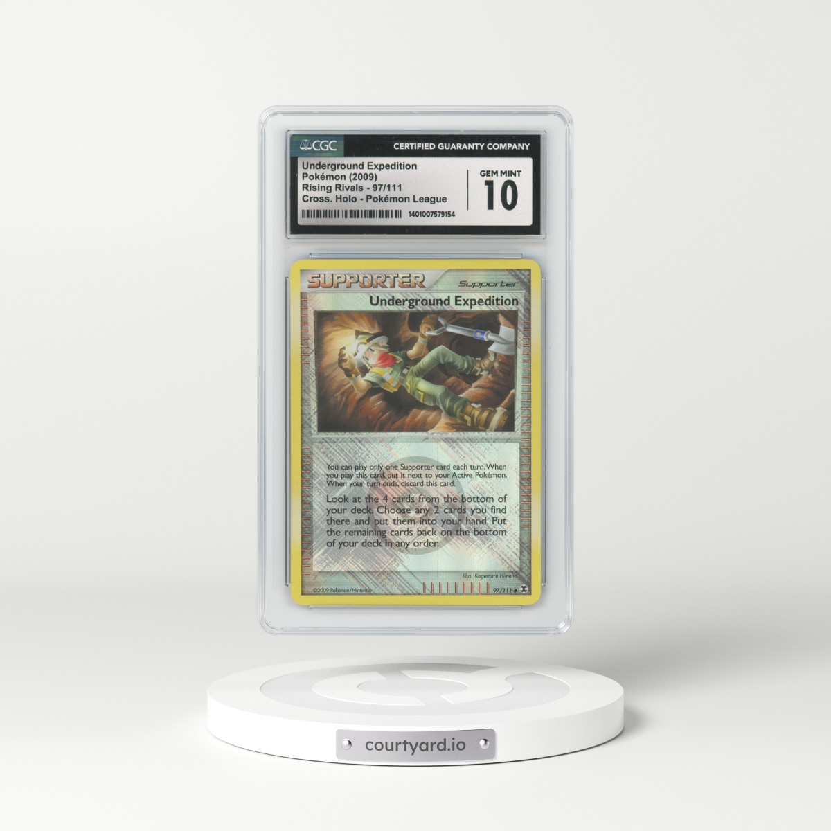 2009 Platinum - Rising Rivals #97 Underground Expedition - Holo Crosshatch Holo (CGC 10 GEM MINT)