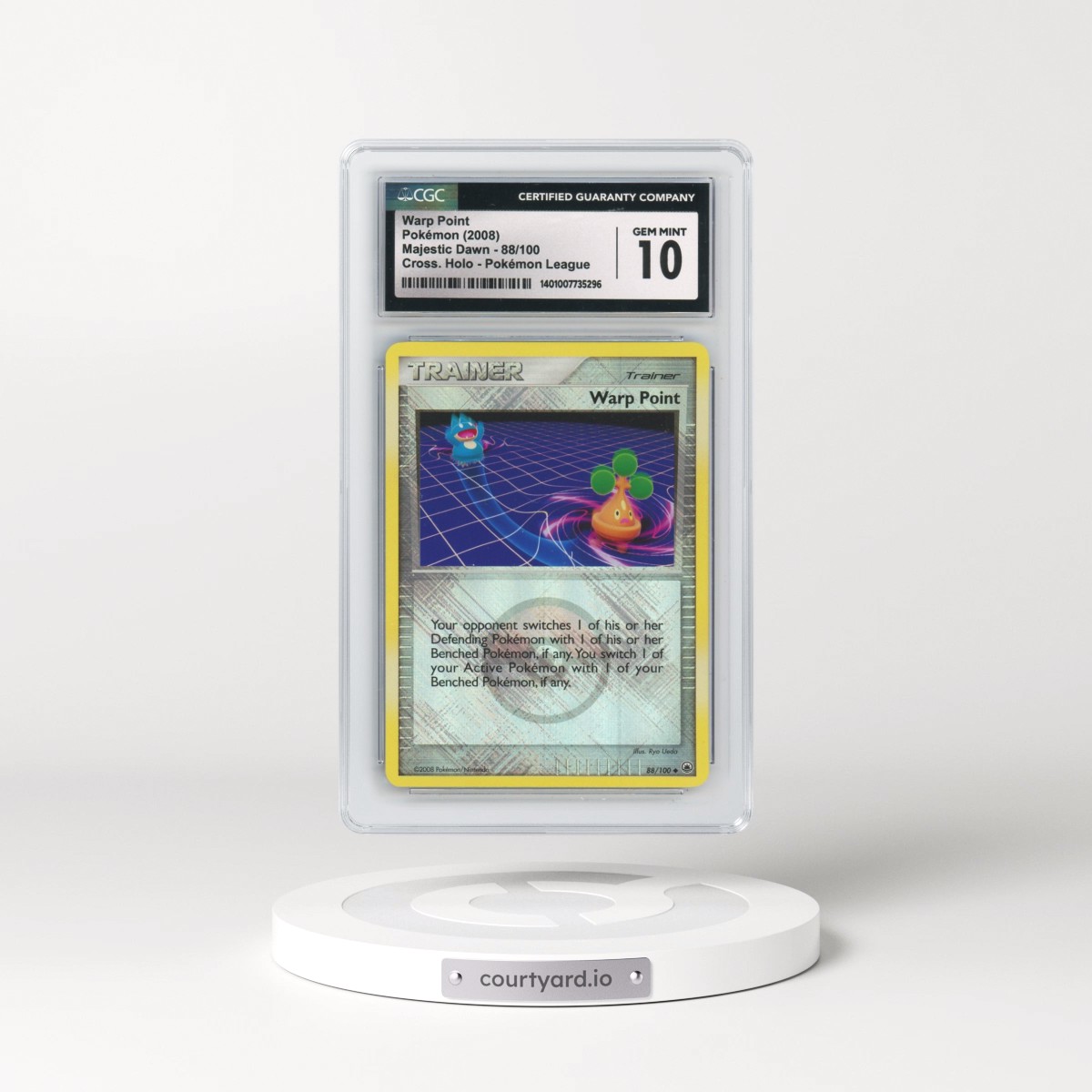 2008 Majestic Dawn #88/100 Warp Point - Crosshatch Holo (Cross. Holo) Pokémon League (CGC 10 GEM MINT)