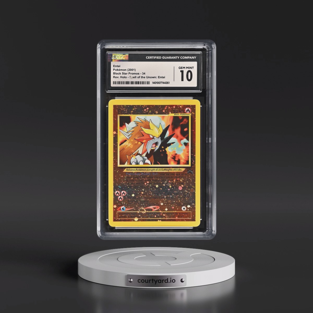 1999 Black Star Promos Entei - Reverse Holo Spell of the Unown: Entei #34 CGC 10