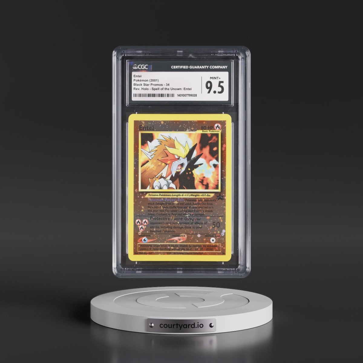 1999 Black Star Promos Entei - Reverse Holo Spell of the Unown: Entei #34 CGC 9.5
