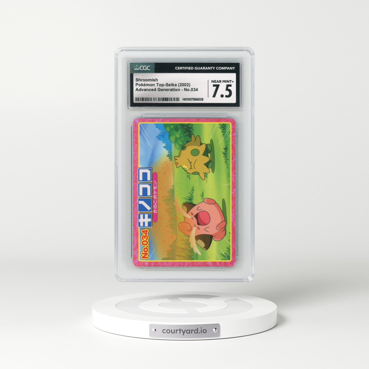 2002 Advanced Generation (Pink Border) #034 Shroomish (CGC 7.5 NM+)