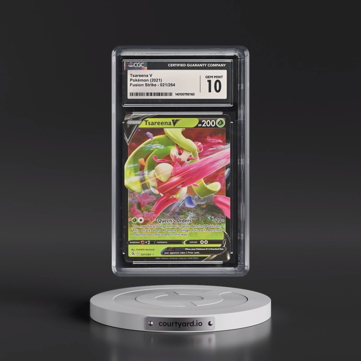 2019 Fusion Strike #021/264 Tsareena V - Holo (CGC 10 GEM MINT)