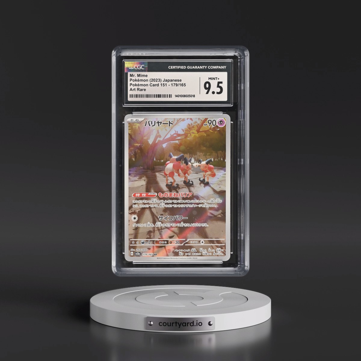 2023 Pokémon Card 151 #179/165 Mr. Mime - Art Rare Holo (CGC 9.5 MINT+)