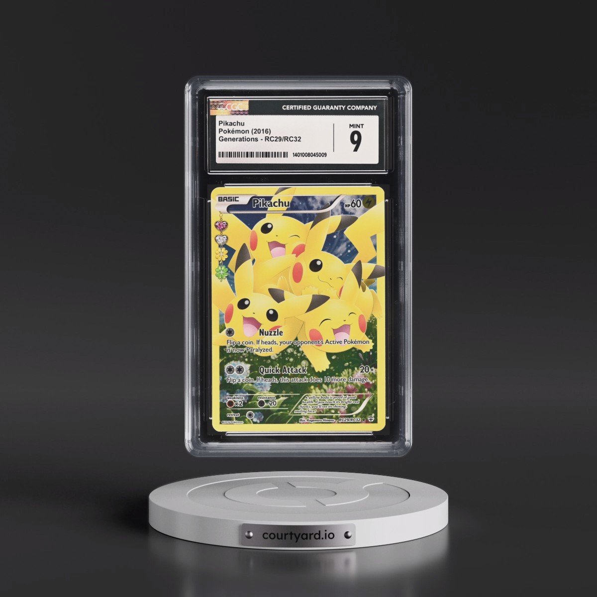 2016 Generations #RC29/RC32 Pikachu - Radiant Collection Holo (CGC 9 MINT)