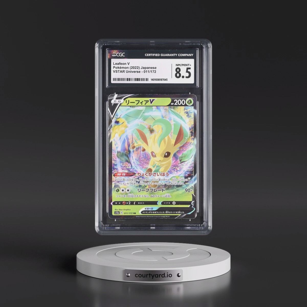 2022 VSTAR Universe #011/172 Leafeon V - Holo (CGC 8.5 NM-MT+)
