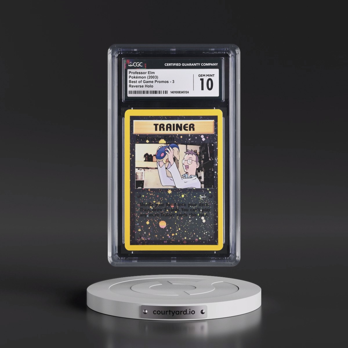 2003 Best of Game Promos #3 Professor Elm - Reverse Holo (CGC 10 GEM MINT)